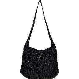 Black Raffia Tote Bag