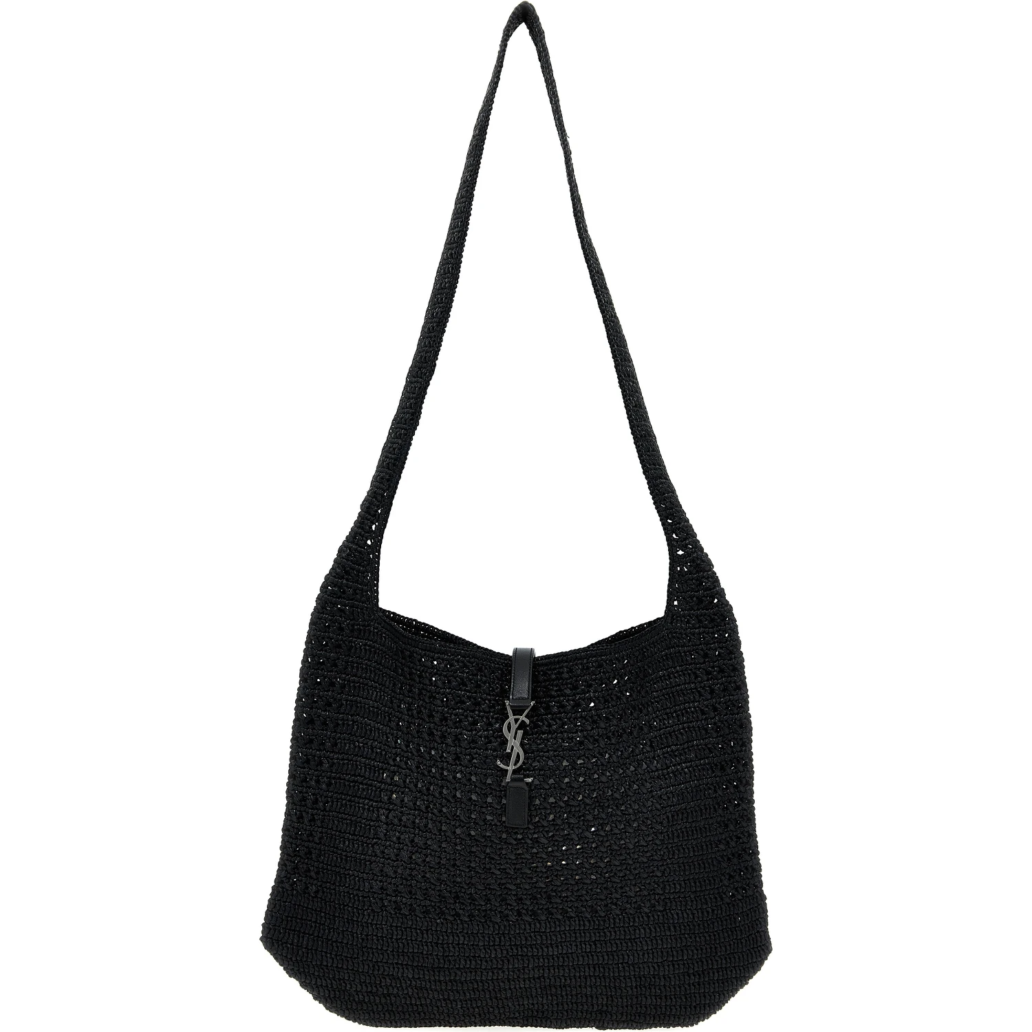 Black Raffia Tote Bag