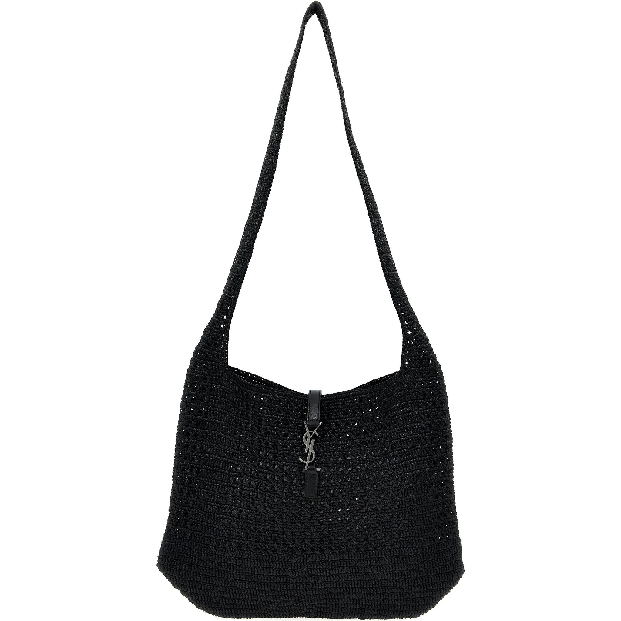 Black Raffia Tote Bag