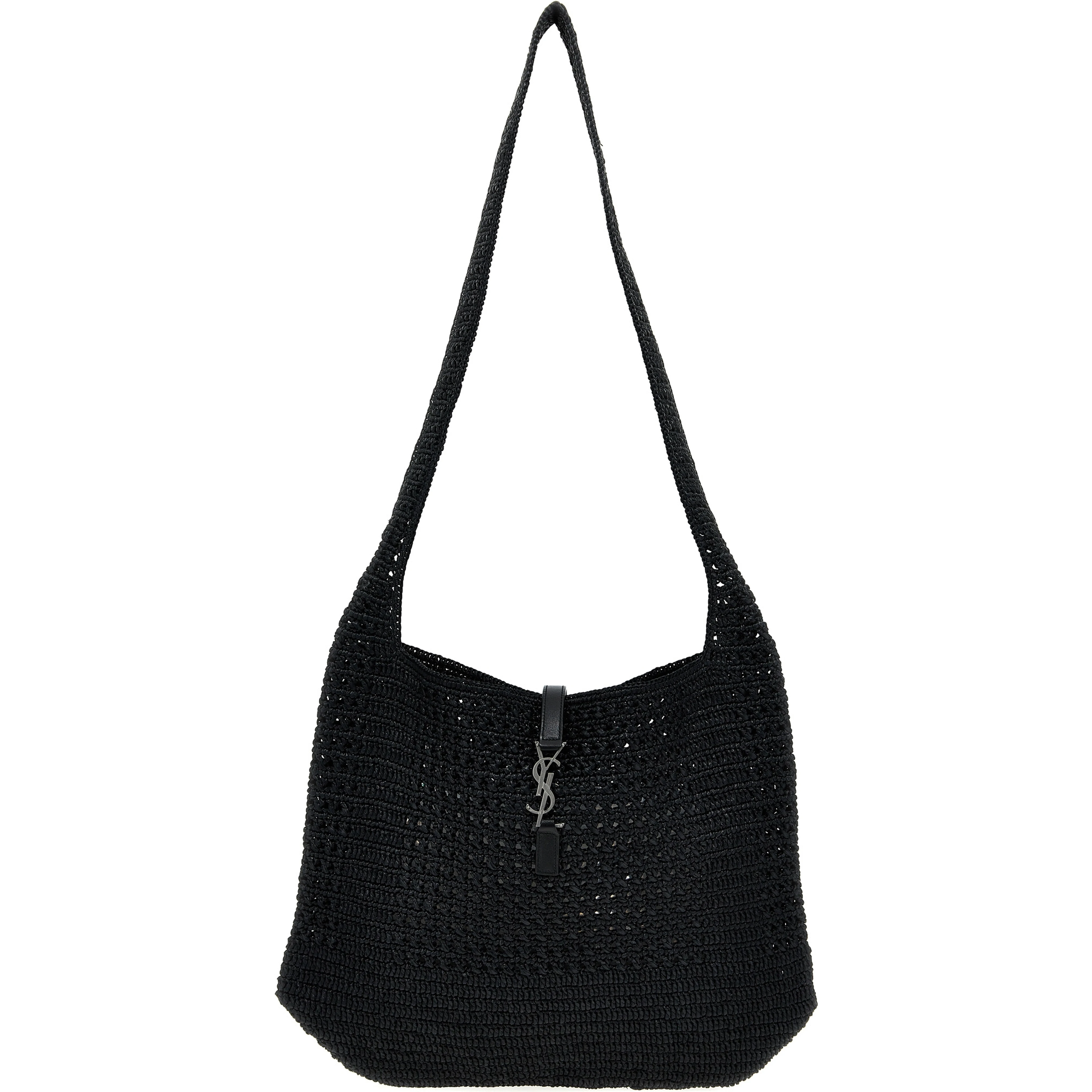 Black Raffia Tote Bag