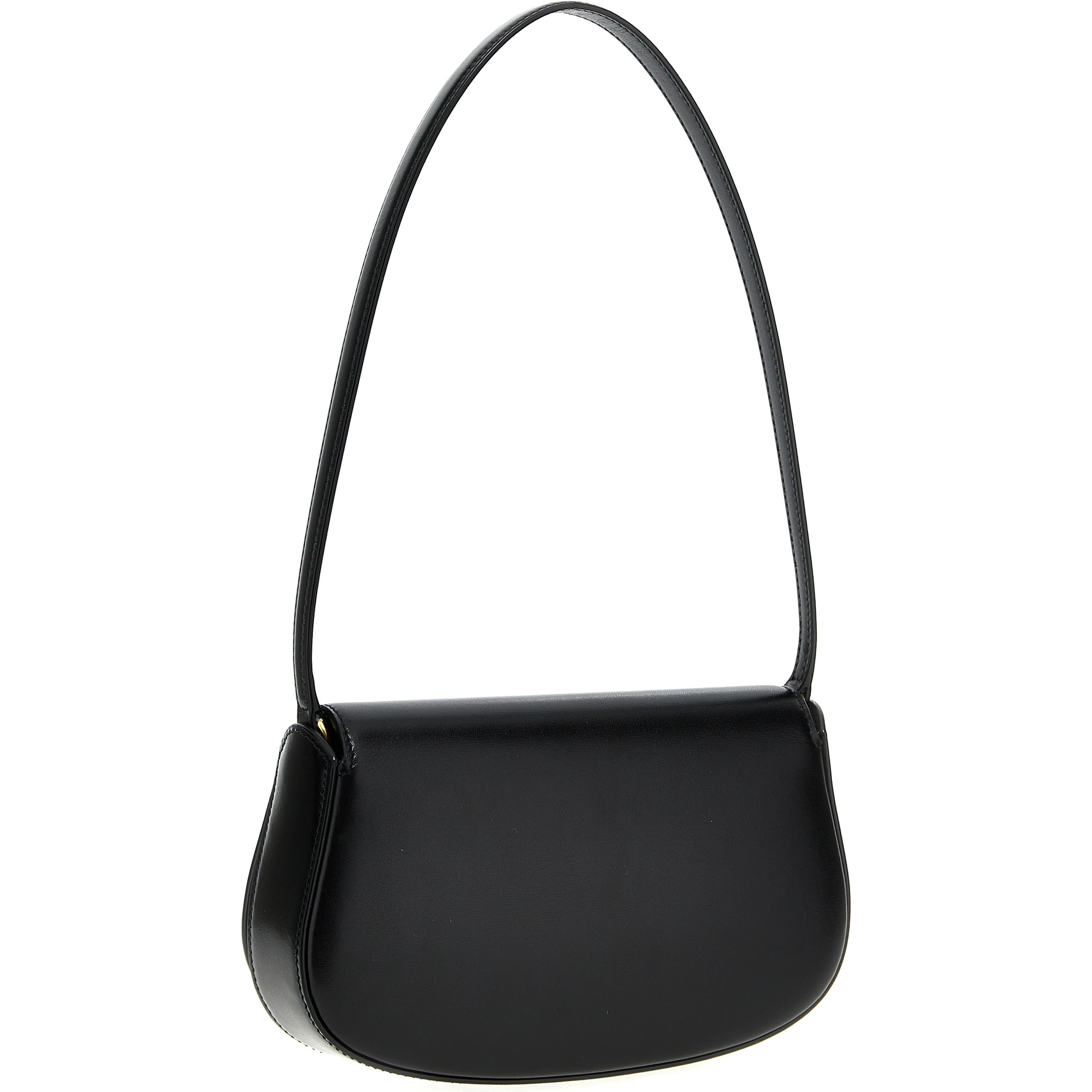Black Calfskin Shoulder Bag