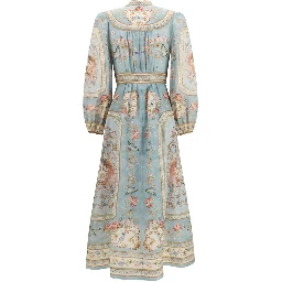 Multicolor Linen Casual Dress