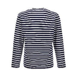 Blue Cotton Long Sleeve T-Shirt