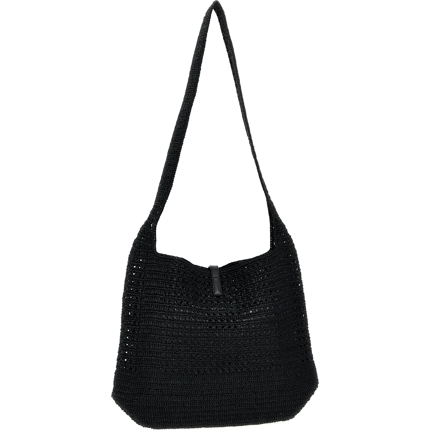 Black Raffia Tote Bag