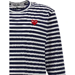 Blue Cotton Long Sleeve T-Shirt