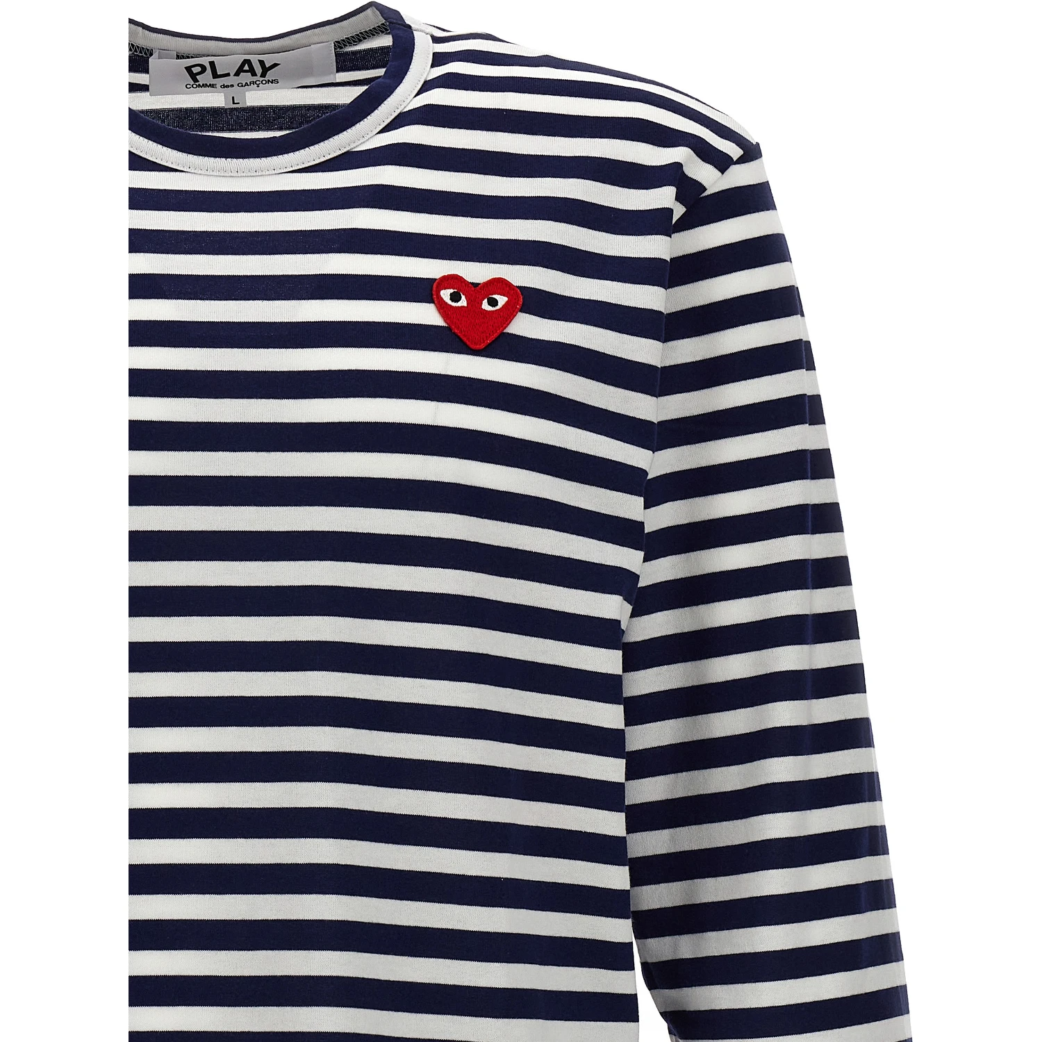 Blue Cotton Long Sleeve T-Shirt