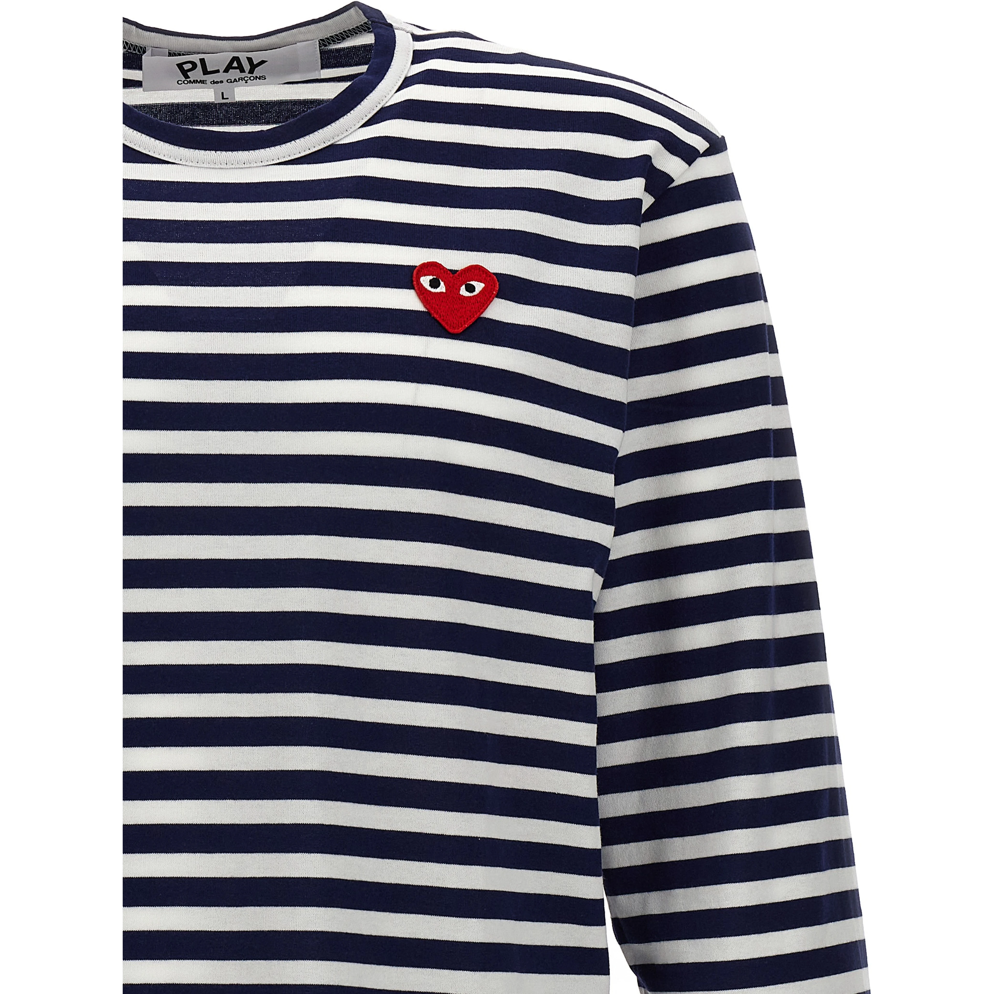 Blue Cotton Long Sleeve T-Shirt