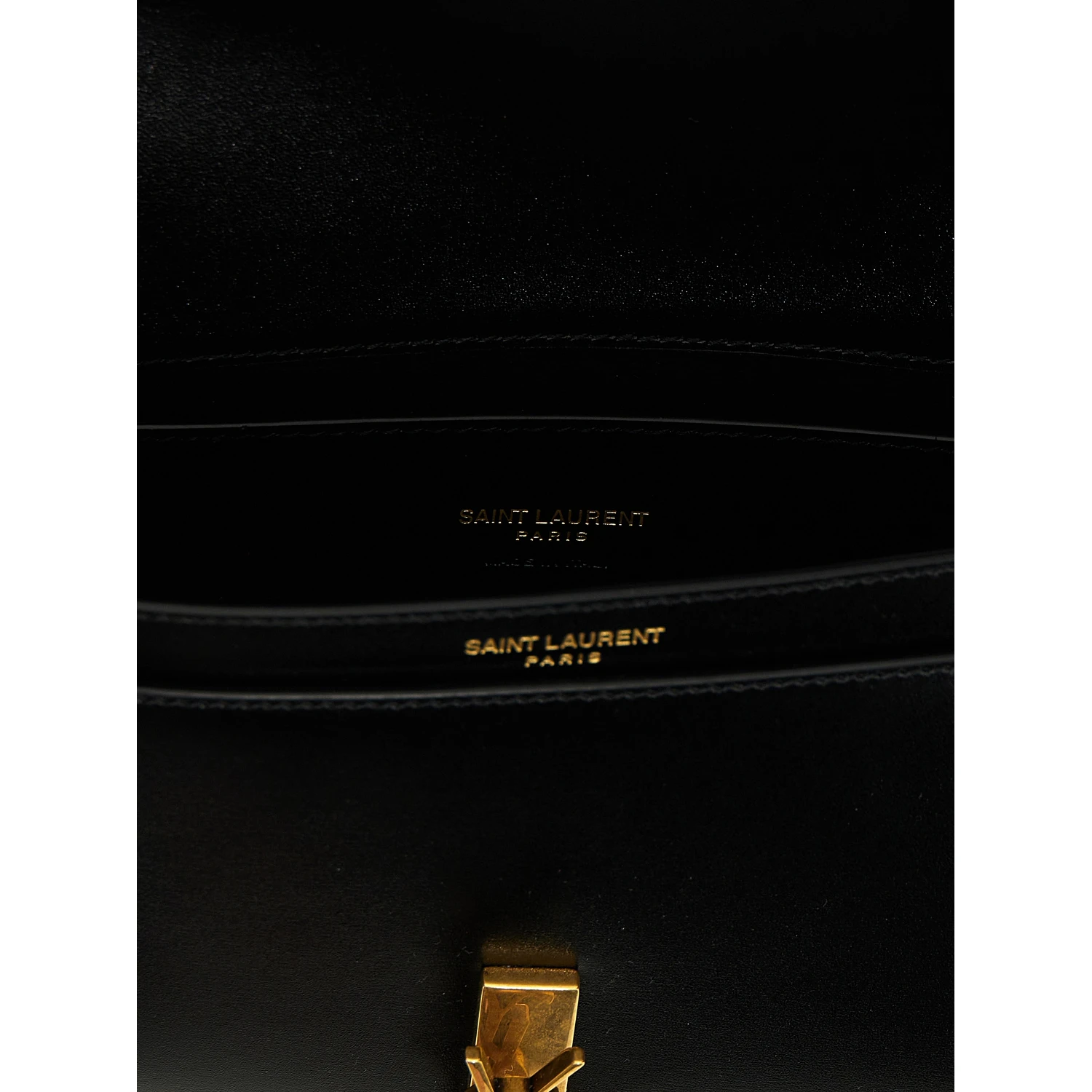 Black Calfskin Shoulder Bag