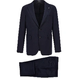 Blue Virgin Wool Two-Piece Suit