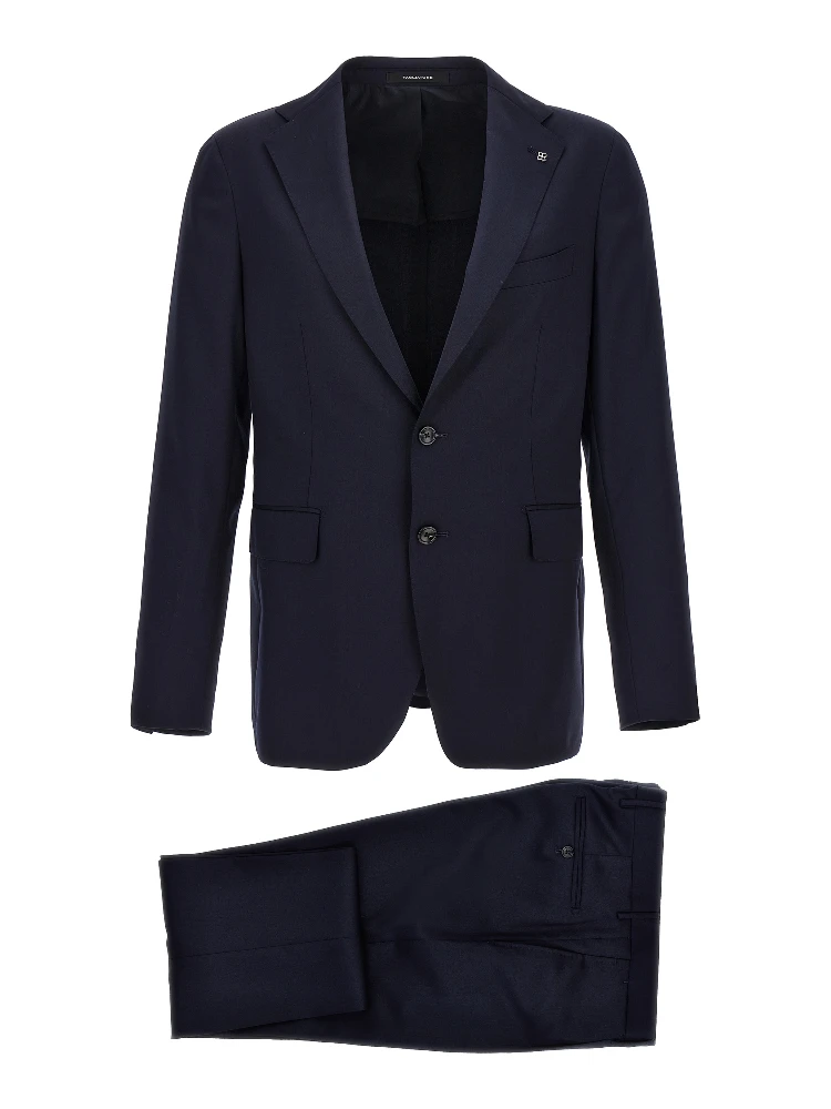 Blue Virgin Wool Two-Piece Suit