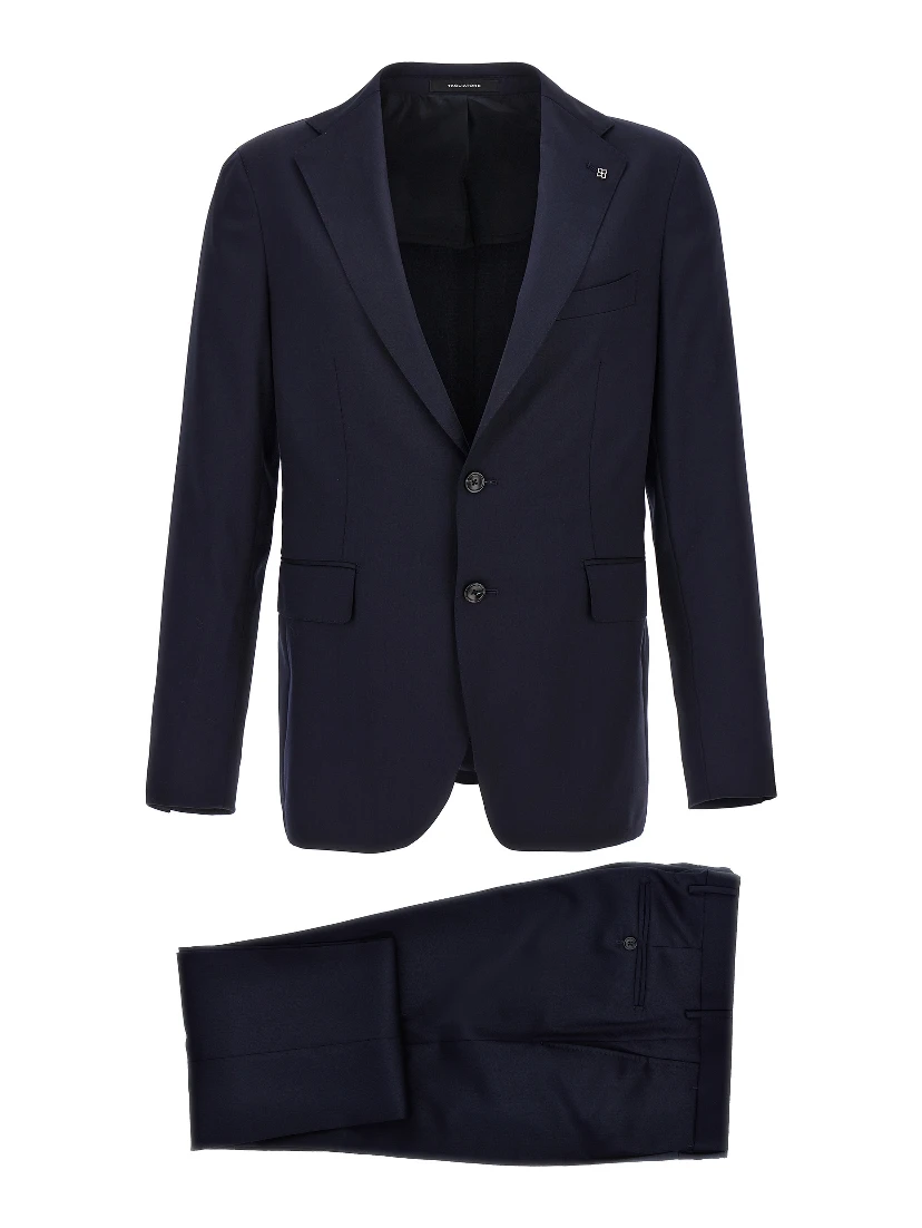 Blue Virgin Wool Two-Piece Suit