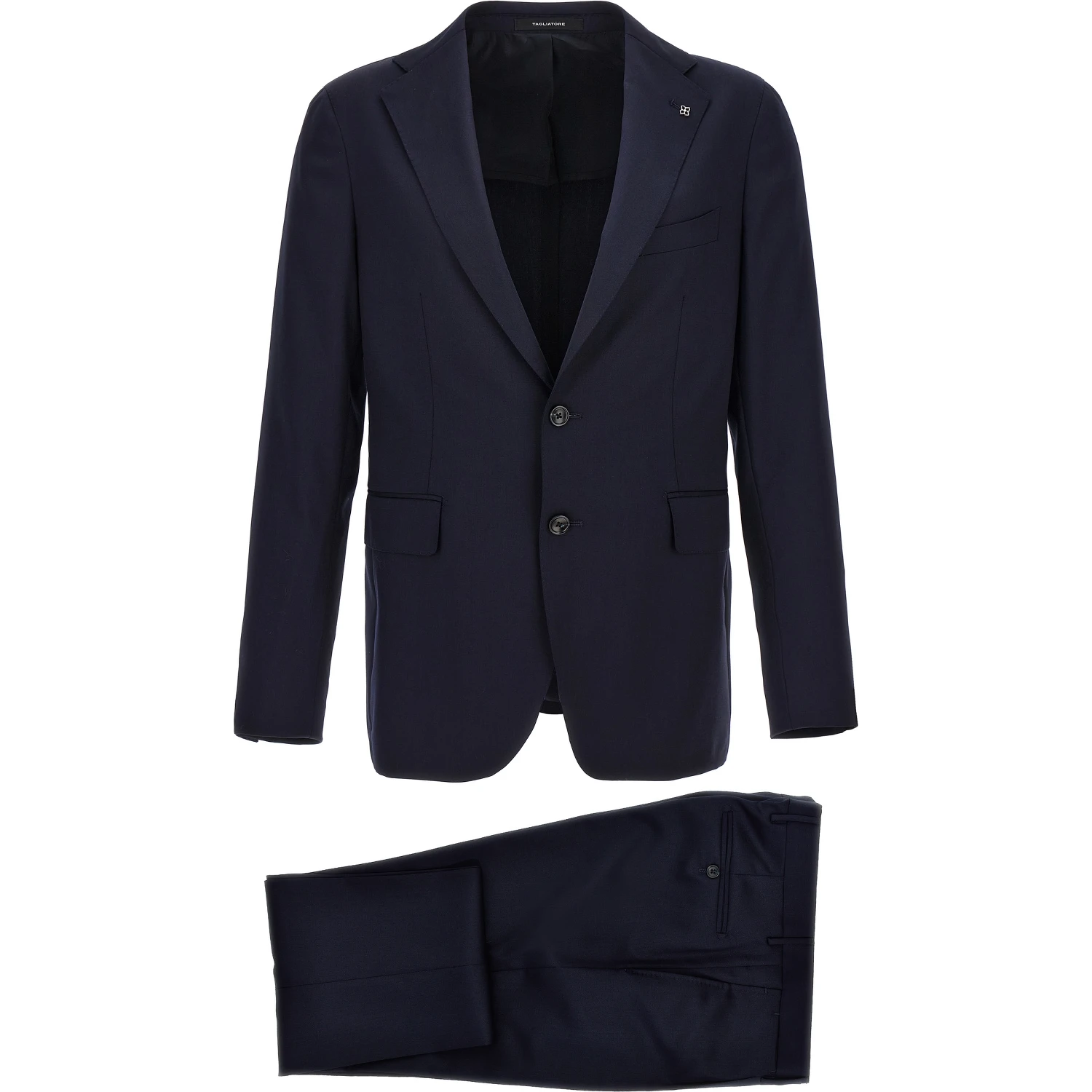 Blue Virgin Wool Two-Piece Suit