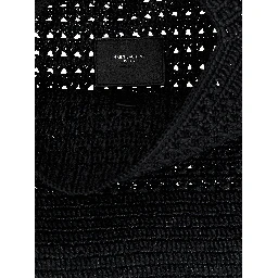 Black Raffia Tote Bag