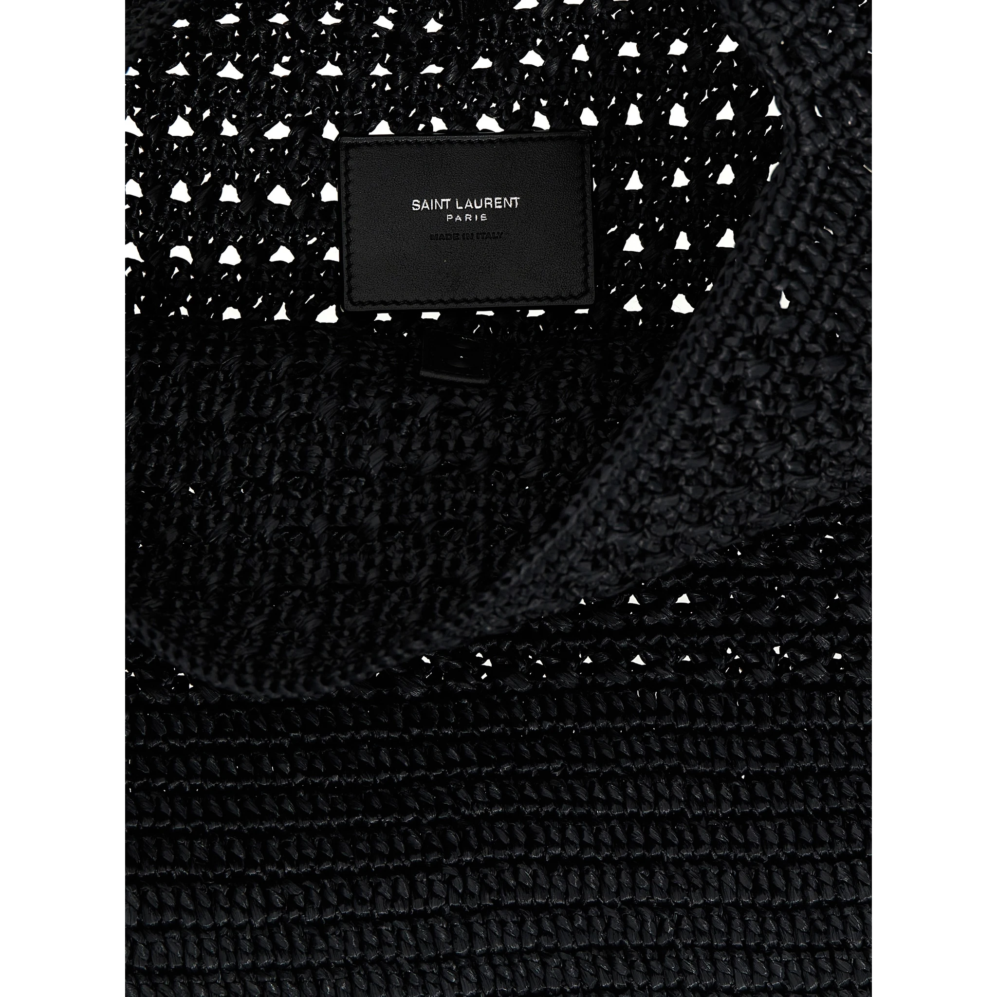 Black Raffia Tote Bag
