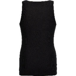 Black Cotton Sleeveles T-Shirt