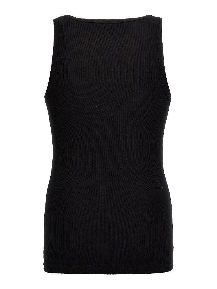 Black Cotton Sleeveles T-Shirt alternative