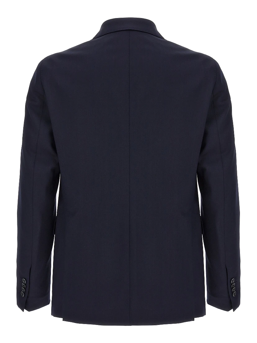 Blue Virgin Wool Two-Piece Suit