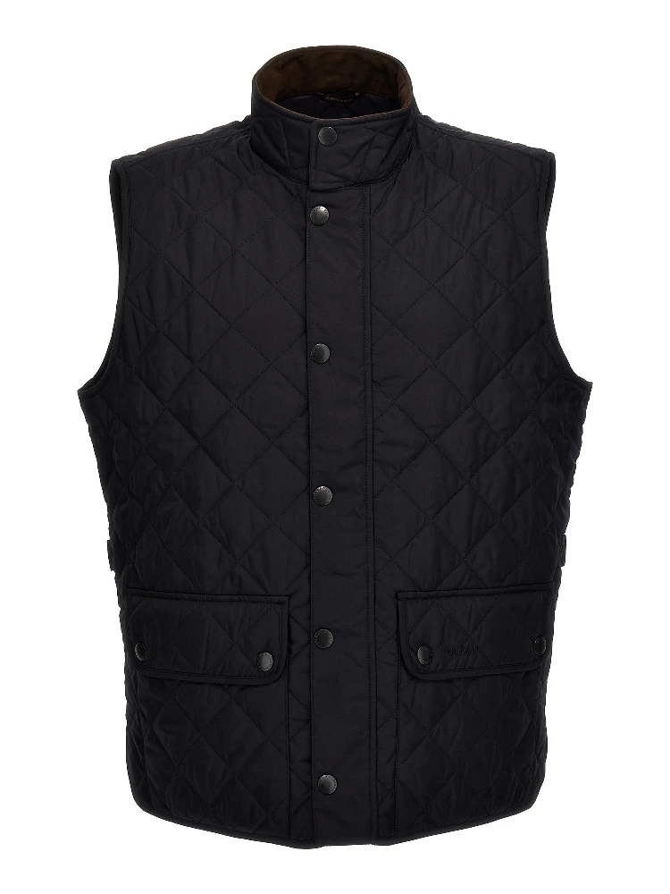 Blue Polyester Sleeveless Jacket