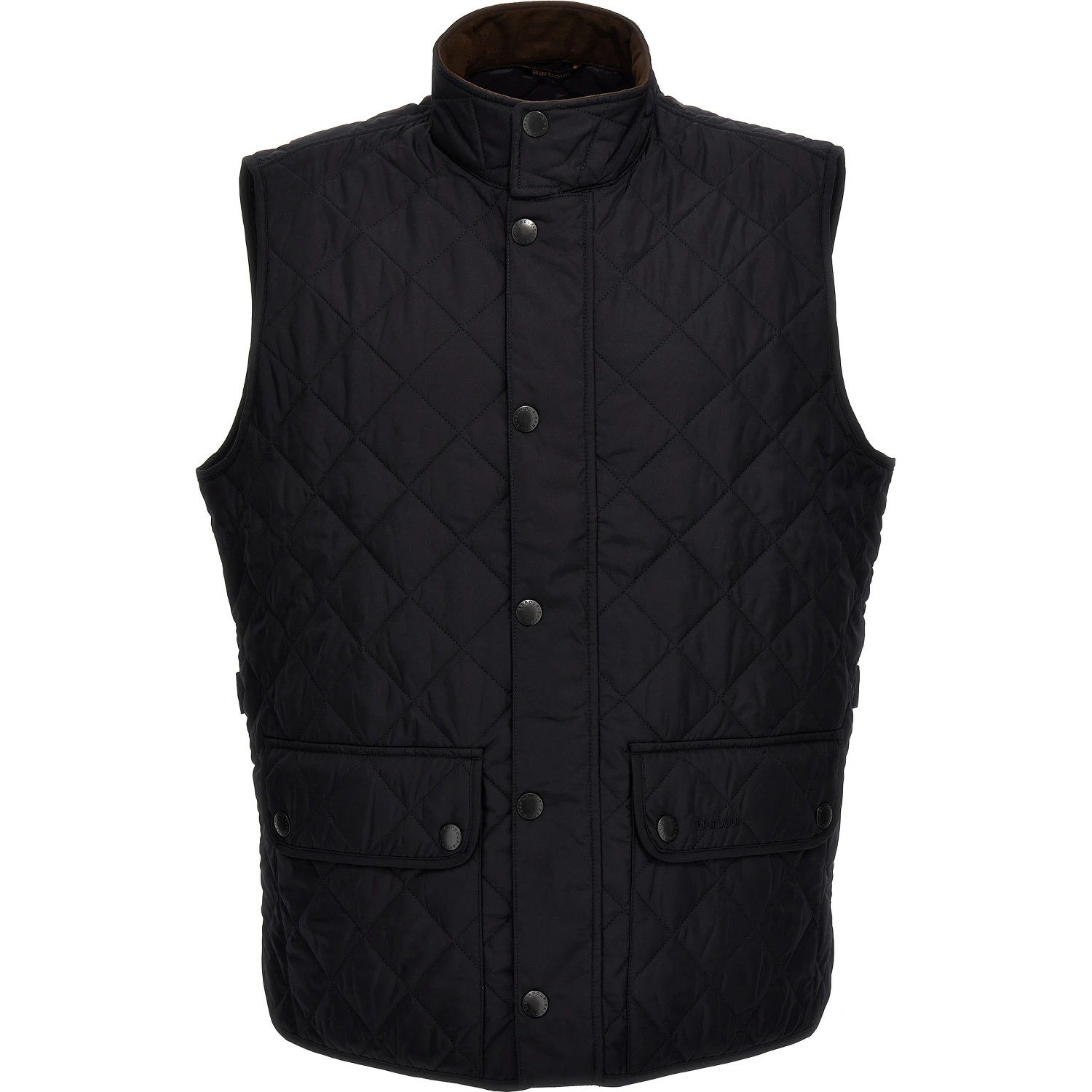 Blue Polyester Sleeveless Jacket