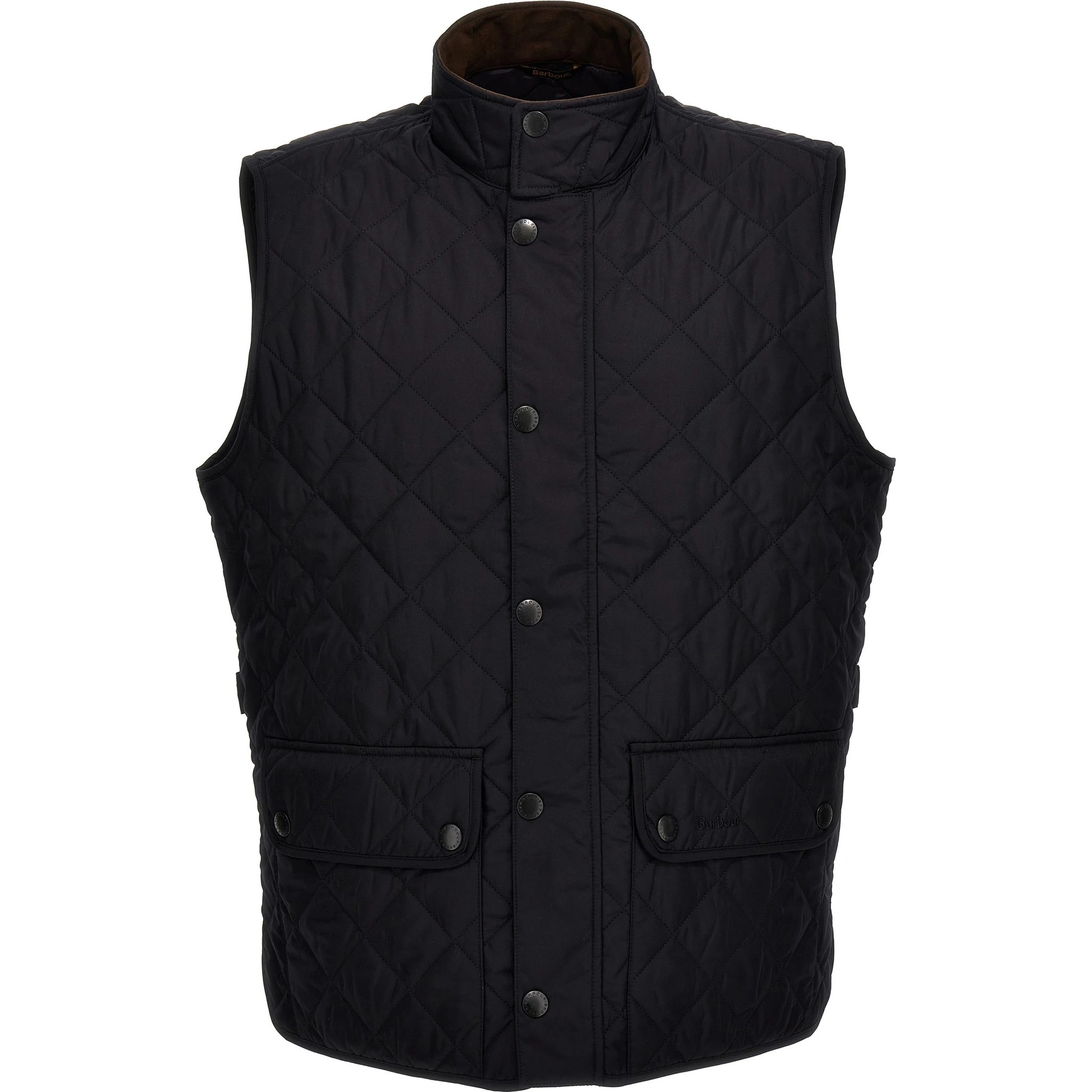 Blue Polyester Sleeveless Jacket