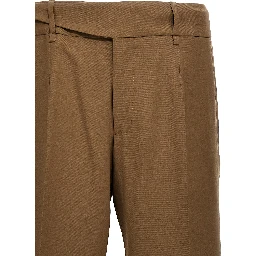 Brown Virgin Wool Dress Pants