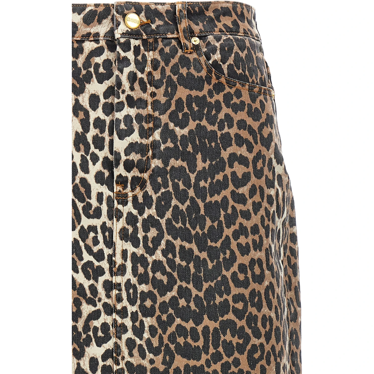 Brown Organic Cotton Mini Skirt