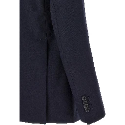 Blue Virgin Wool Two-Piece Suit