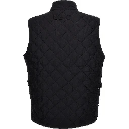 Blue Polyester Sleeveless Jacket