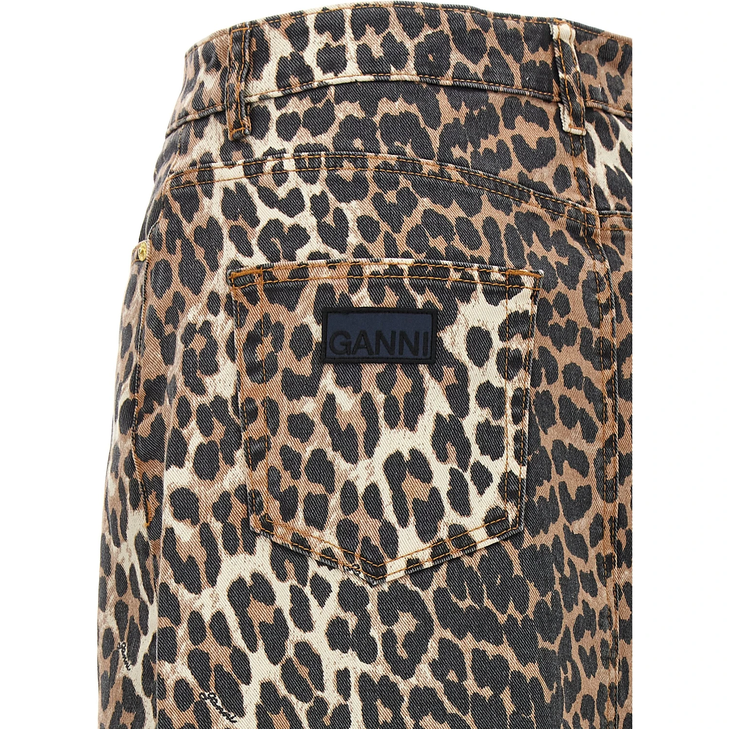 Brown Organic Cotton Mini Skirt