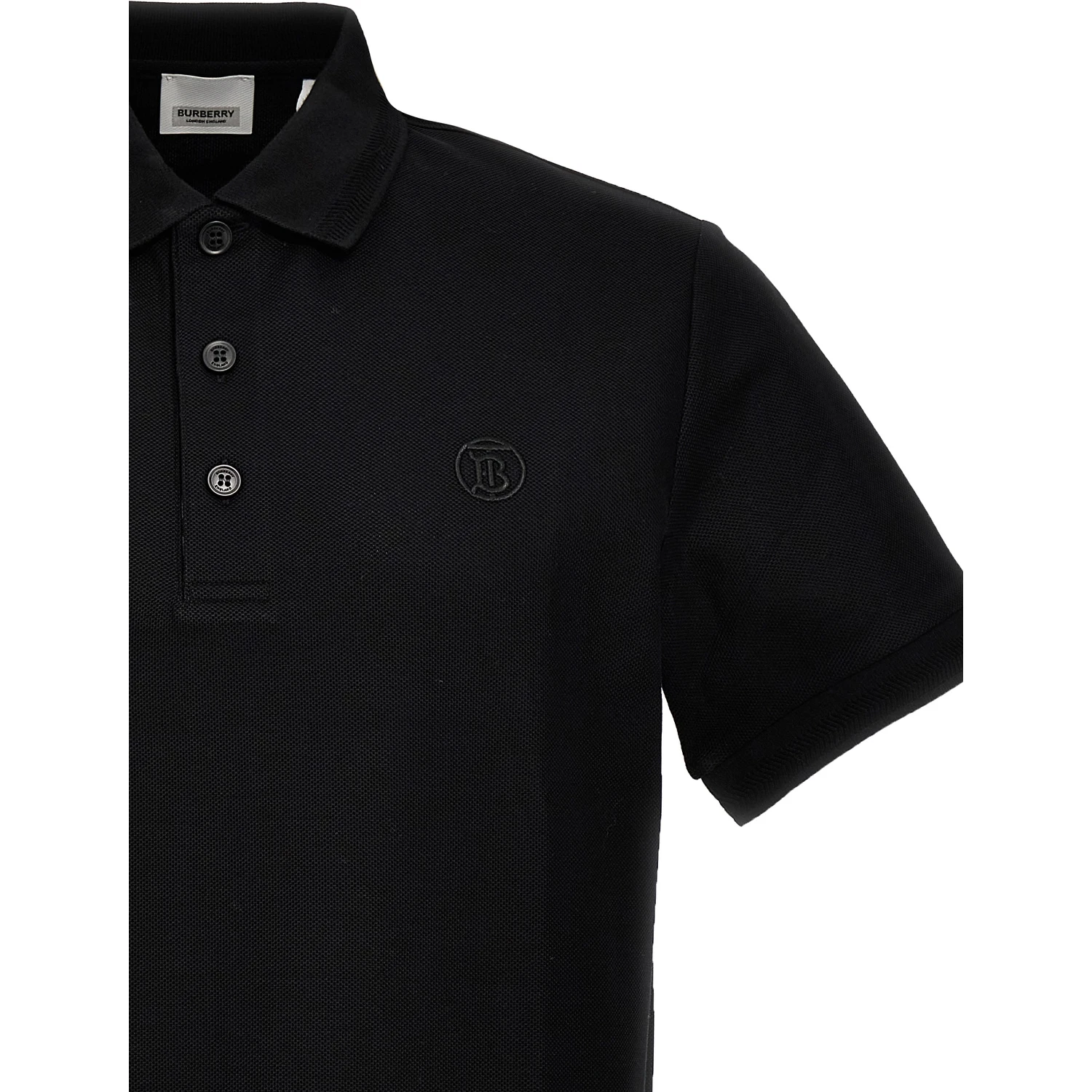 Black Cotton Polo Shirt