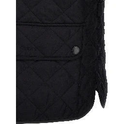 Blue Polyester Sleeveless Jacket