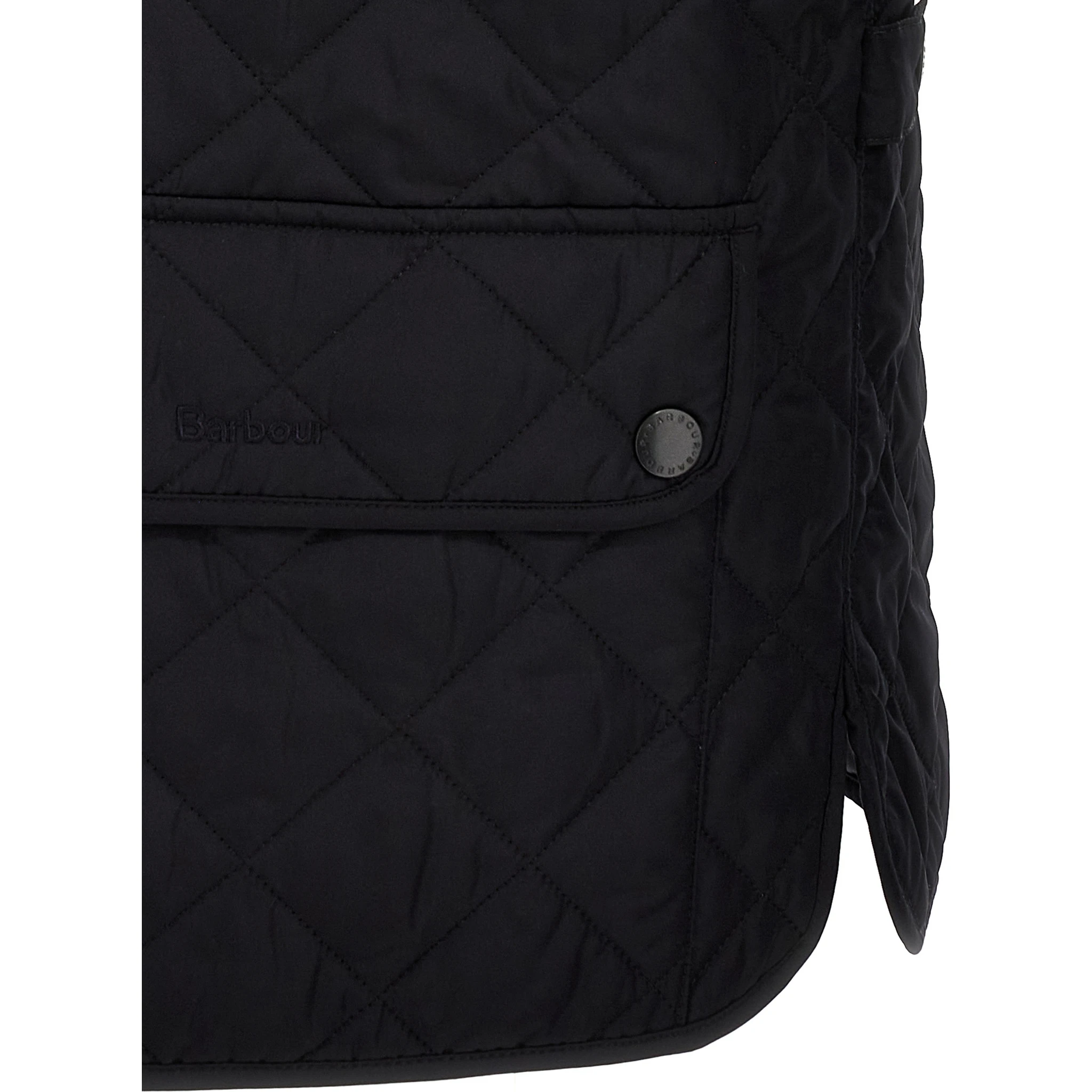 Blue Polyester Sleeveless Jacket