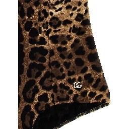 Brown Polyamide One-Piece Swimsuit