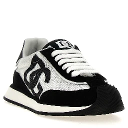 Bicolor Calfskin Athletic Sneakers