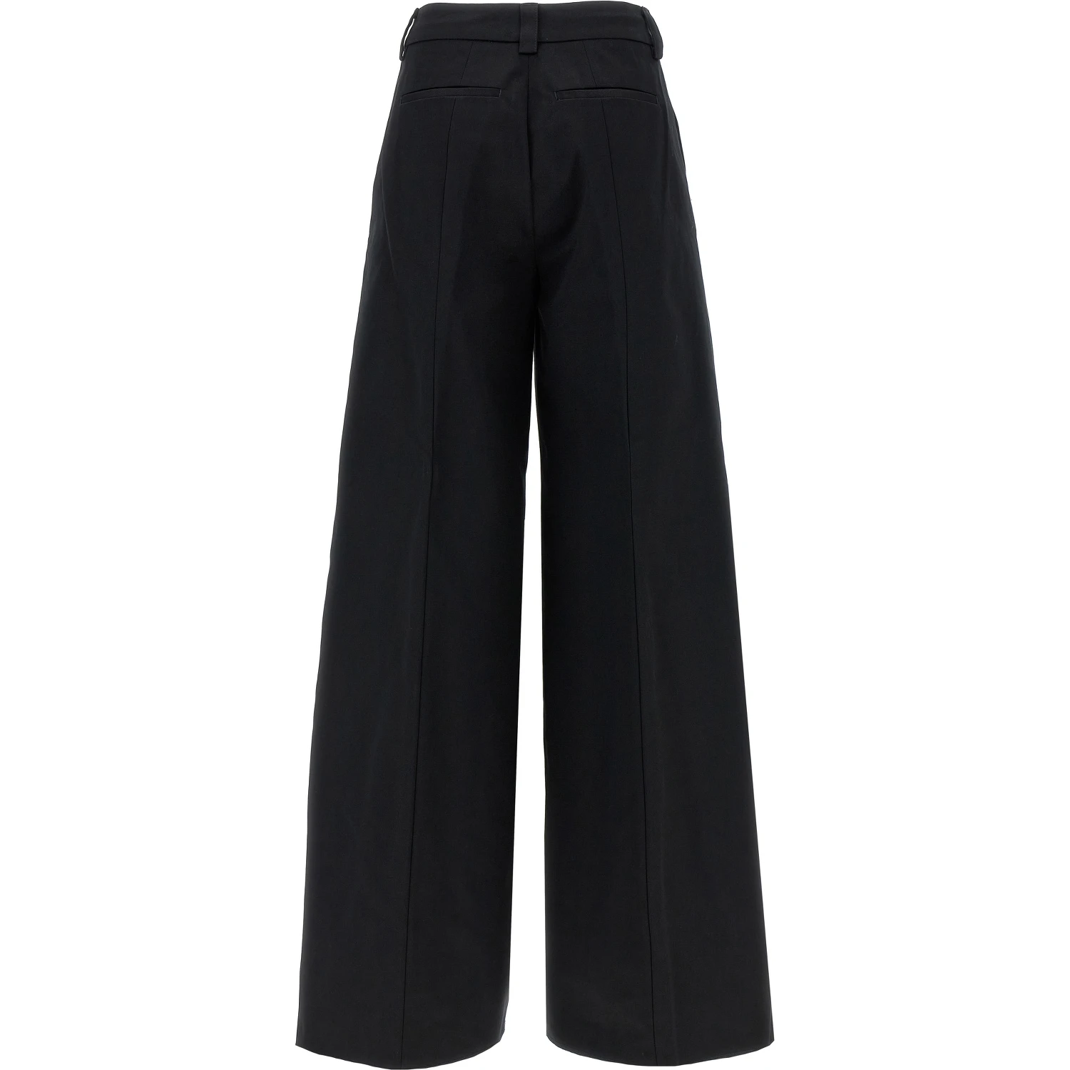 Black Cotton Casual Pants