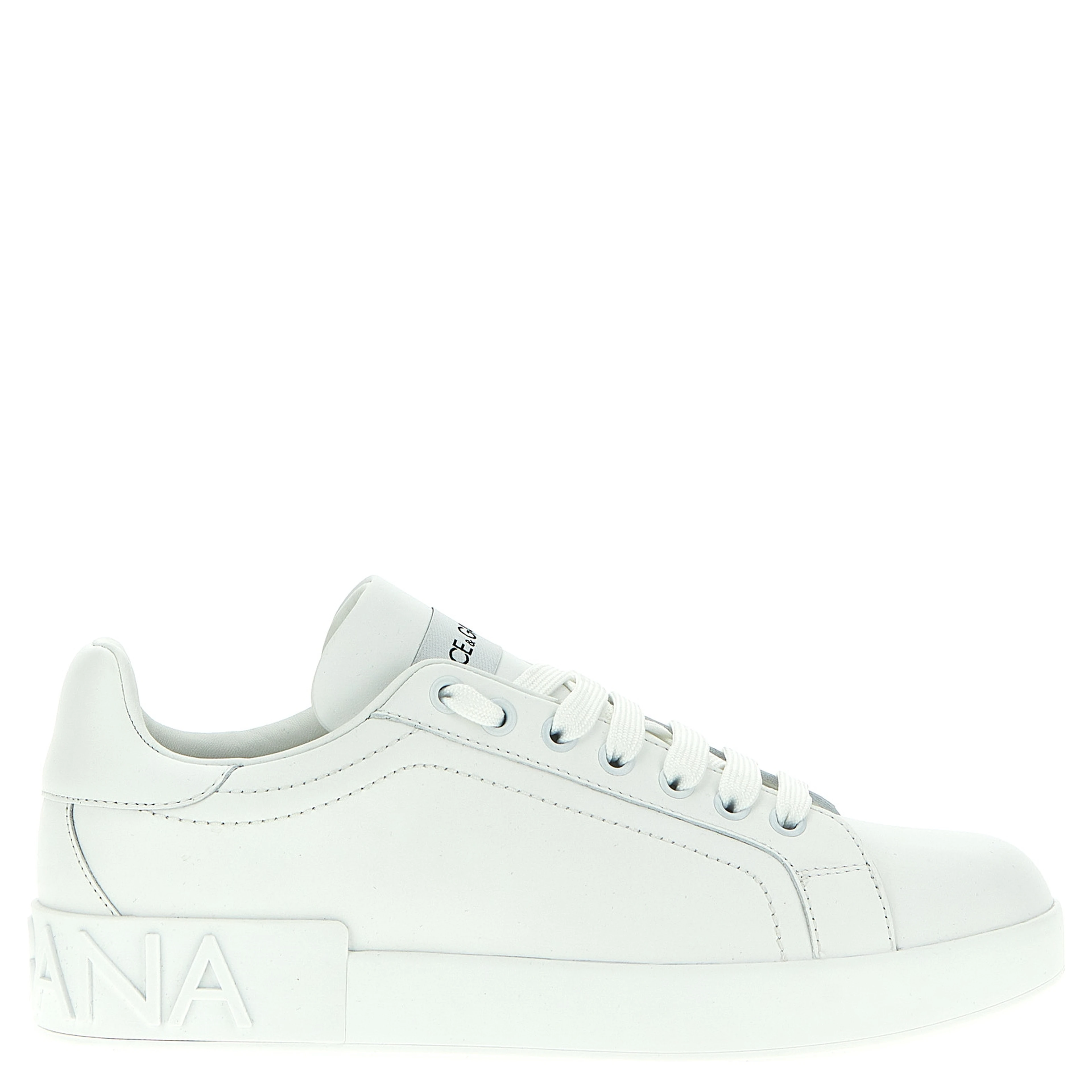 White Calfskin Low Top Sneakers