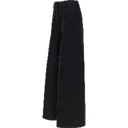 Black Cotton Casual Pants