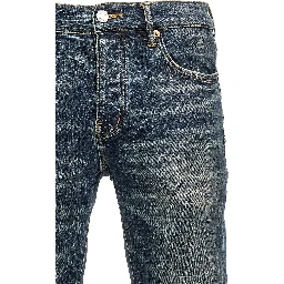 Blue Cotton Flared Jeans