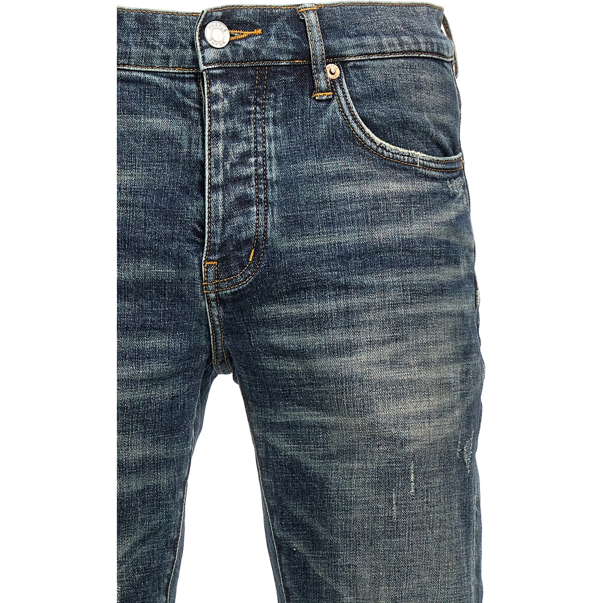 Blue Cotton Flared Jeans