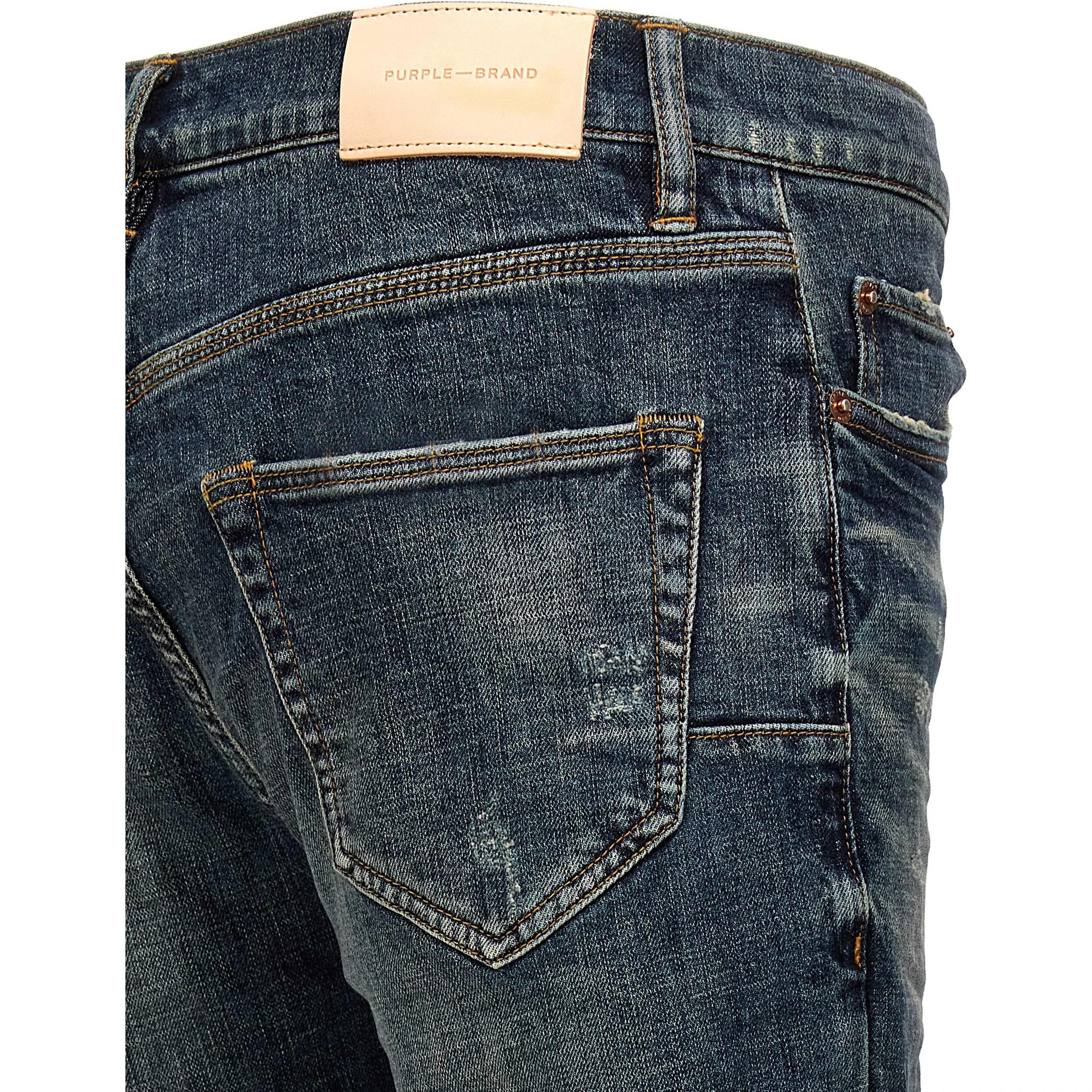 Blue Cotton Flared Jeans