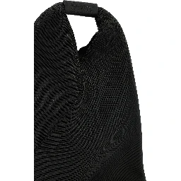 Black Polyester Shoulder Bag