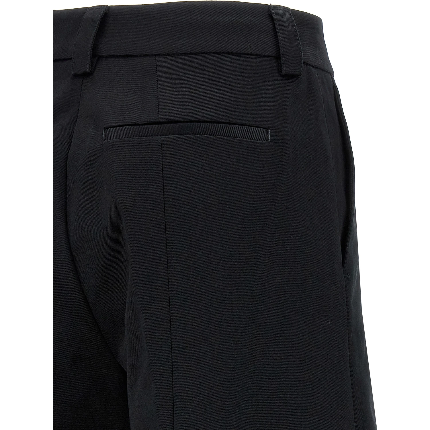 Black Cotton Casual Pants