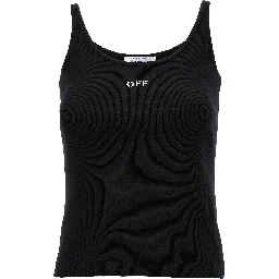 Black Cotton Sleeveles T-Shirt