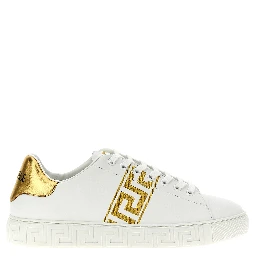Gold Polyamide Low Top Sneakers