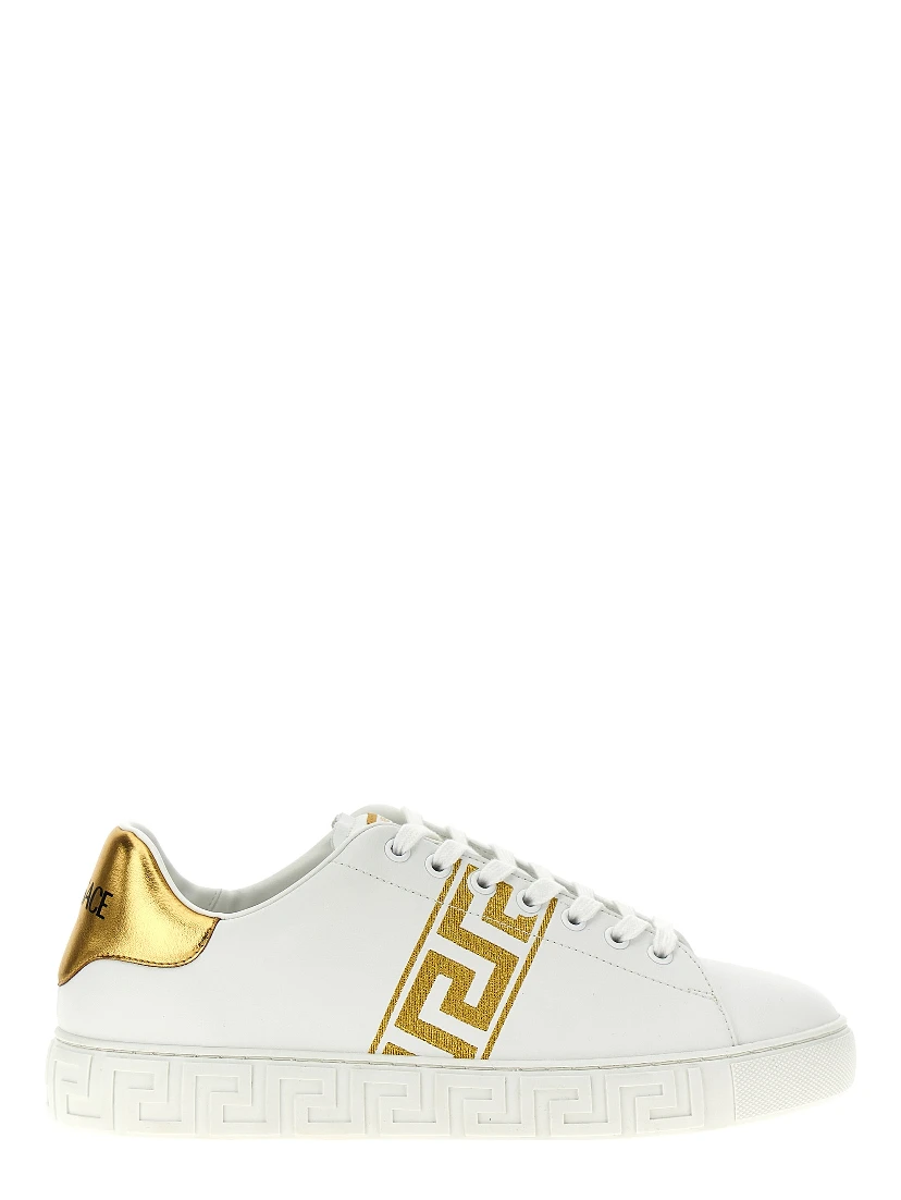 Gold Polyamide Low Top Sneakers