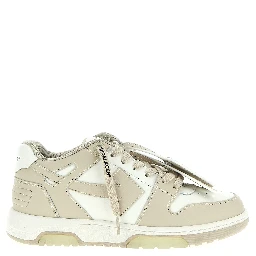 Beige Calfskin Low Top Sneakers