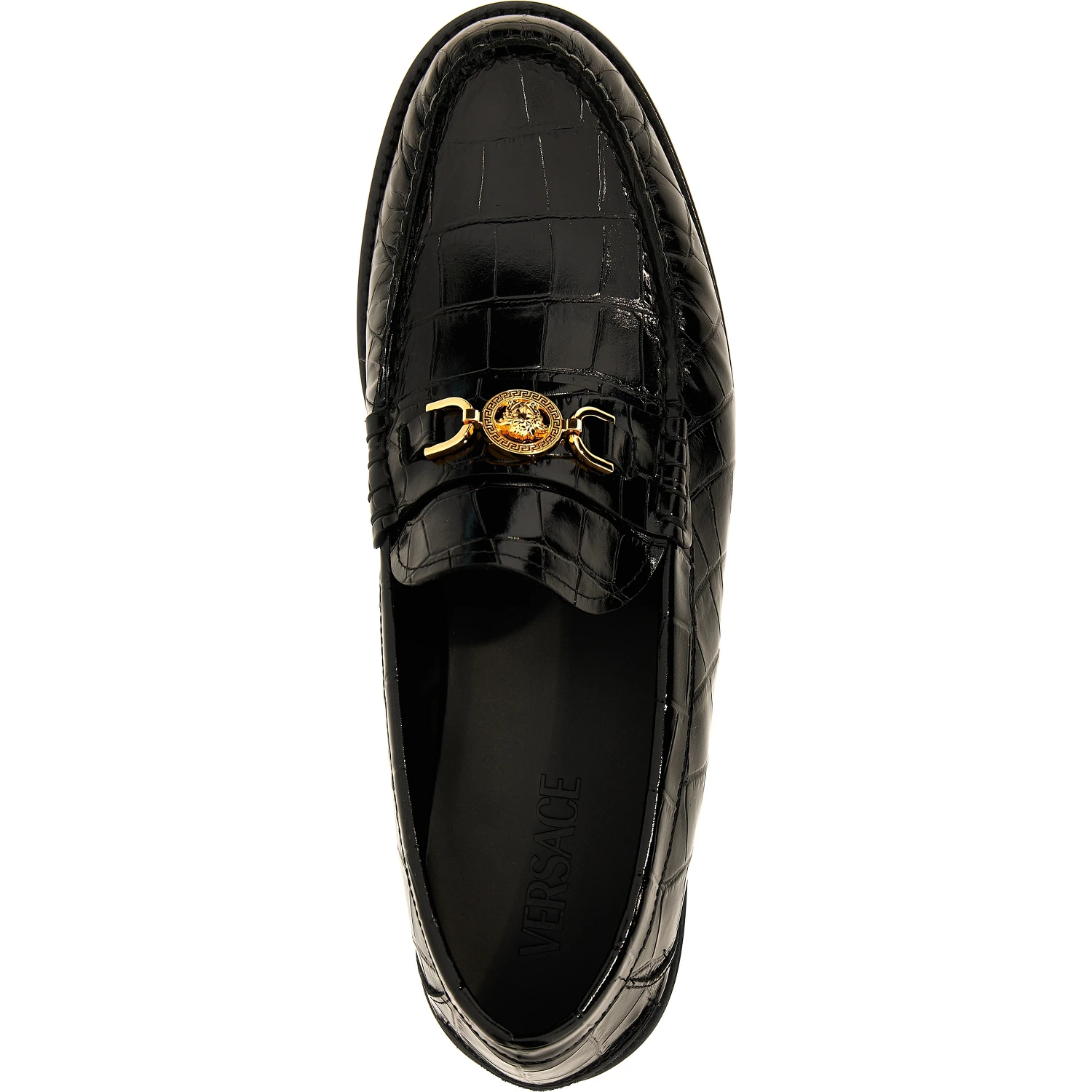 Black Velvet Leather Slip-On Loafers