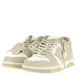 Beige Calfskin Low Top Sneakers
