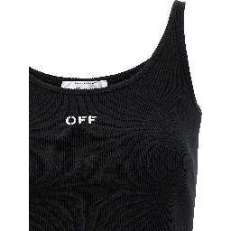 Black Cotton Sleeveles T-Shirt