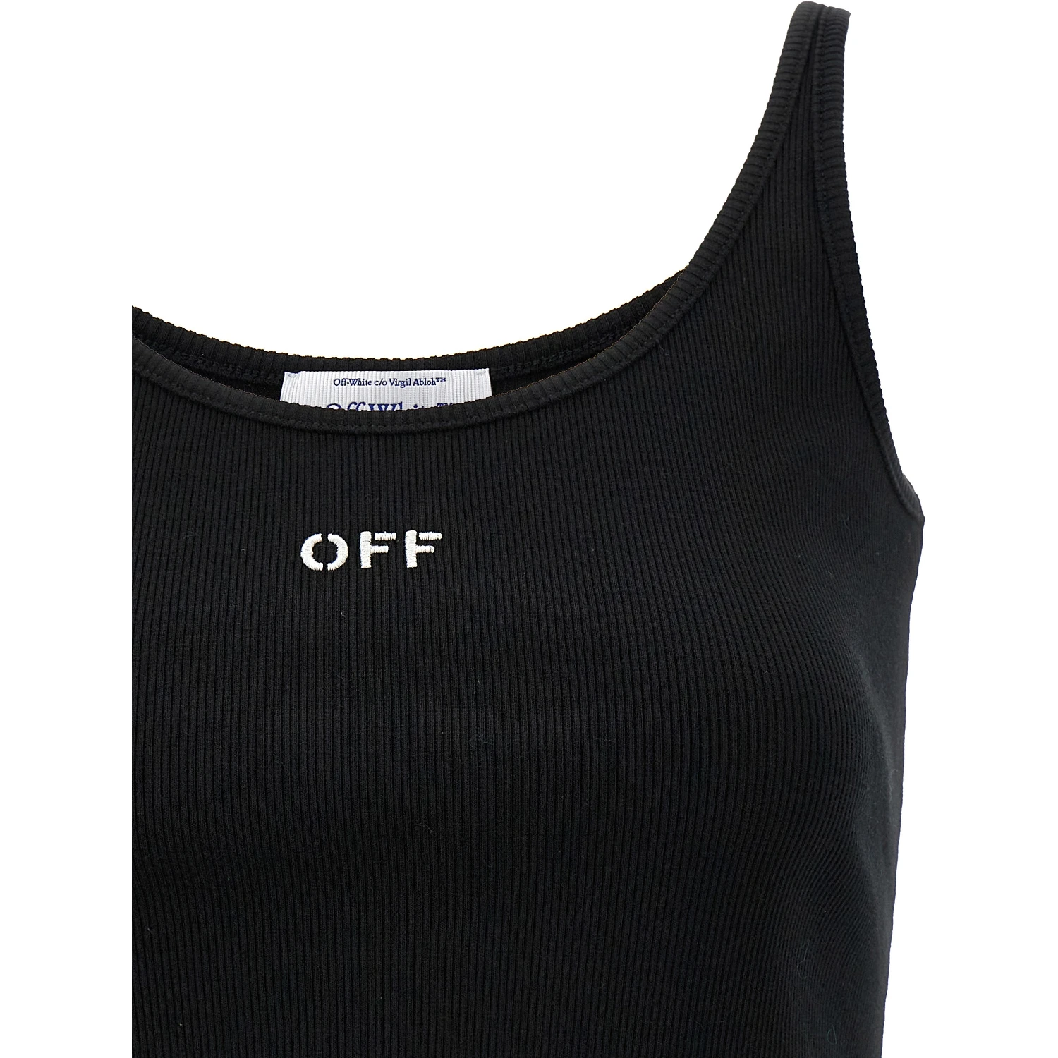Black Cotton Sleeveles T-Shirt